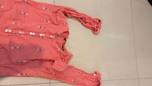 Pink Printed Kurti For Female