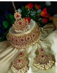 Limited Period Offer!Gold & Ruby Jewelry Set