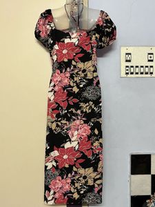 Pintrest Floral Print Midi Dress