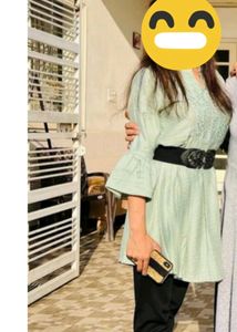 Olive Green Short Kurti