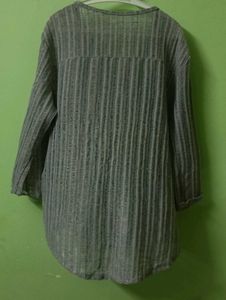 grey mesh shrug/shirt