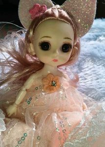 Sparkly Pink Doll Key Chain
