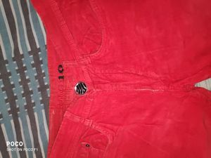 pretty red velvet jeans.
