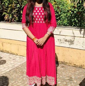 Elegant Pink Ethnic Dress