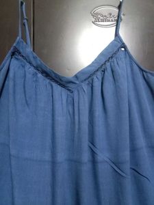 Blue V-Neck Tank Top