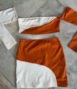 🟠Two-Tone Skirt and Top Set🟠