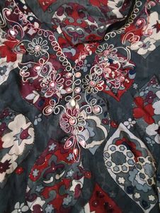 Floral Mesh Bollywood Inspired Y2k Kurti