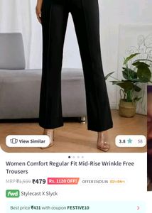 Black Trouser For Women
