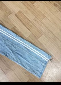 Baggy Side-Striped Denim Jeans.
