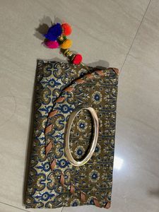 Ethnic Print Clutch Bag