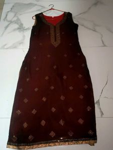 Stunning dark brown kurti