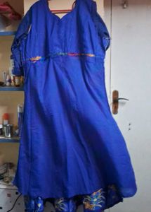 4xl Size Used Anarkali Silk  Kurti