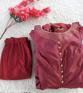 Violet Embroidered Ethnic Gown(women's)