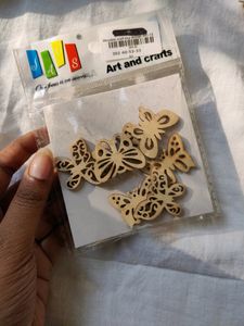 Small Cute Butterfly Mdf Cutouts For Crafts, Scrapbooking,Decor (Pack Of 7)