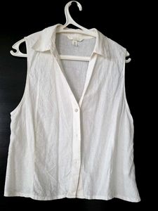 White Sleeveless Top