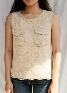 Vintage Floral Lace Tank Top