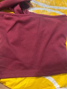 Solid Strapeless Tube Croptop With Bow