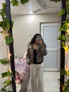 Copper Colour Crop Puffer