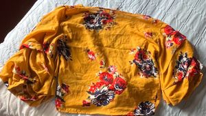 Women Stylish Orage Floral Top