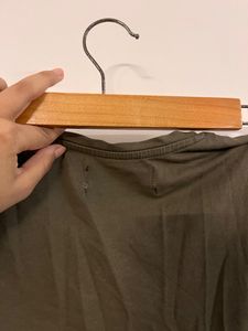 Olive Green Zara Full Sleeve T-shirt (medium Size )