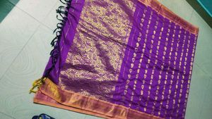 Purple Colour Gadwal Design Saree