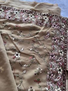 Elegant Embroidered Saree with Blouse