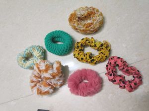 Combo Of Earrings &amp; Scrunchies