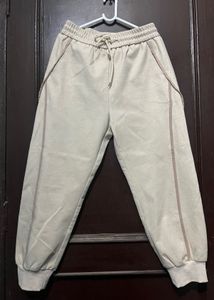 Beige Lounge Pants with Piping