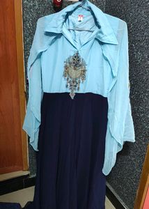 Blue &amp; Navy Embellished Dress