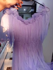 Purple Off-Shoulder Dress