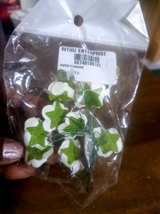 White Rose Floral Wire Embellishments