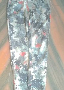 Floral Print Casual Pants
