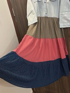 Stylish Color Block Maxi Dress