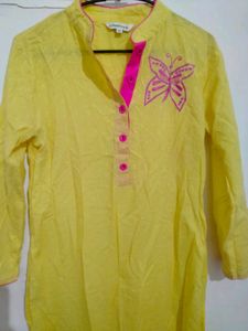 Tulsattva M Size New Yellow💛Kurti Only