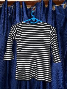 Black And White Striped Top