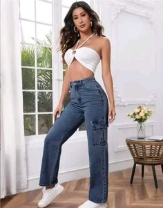 Cargo Straight Fit Jeans