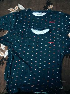 Patterned Blue T-Shirt