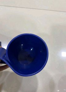 2 Blue Cups with Unique Handles