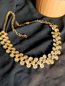 Gold Floral Statement Necklace
