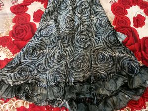 Grey party wear gown for 4/6yo girls