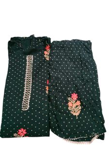 Embroidered Kurti pant