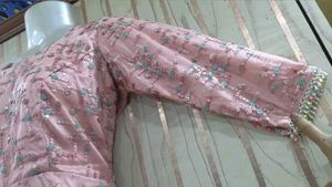 Beutiful Pink Colour Frock With Garara