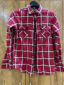 MUFTI Red Plaid Casual Shirt