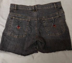 Vintage Embroidered Denim Shorts