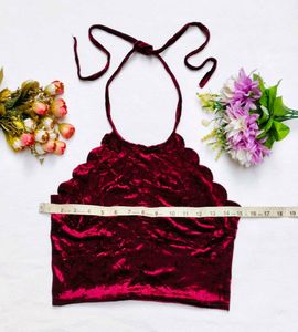 Velvet Crop Top
