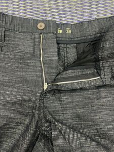 Men's Dark Gray Striped Shorts