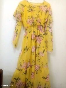 Floral Yellow Maxi Dress