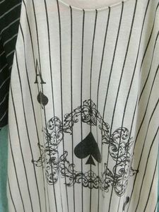 Striped Ace of Spades Graphic Tee