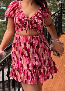 Pink Print Two-Piece Set