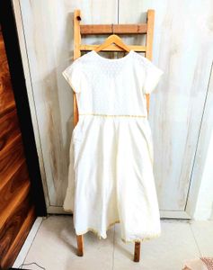 Offwhite Cotton Long Kurti Bust Si,e-30-32